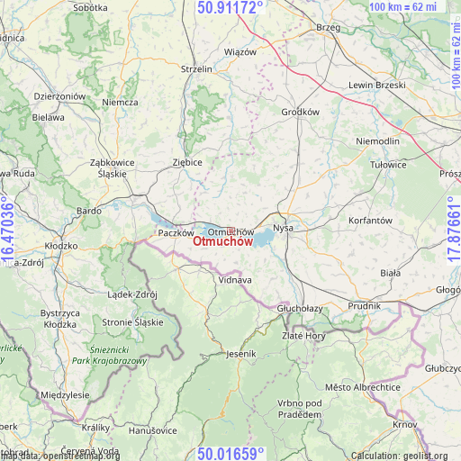 Otmuchów on map