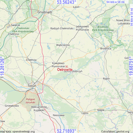 Ostrowite on map