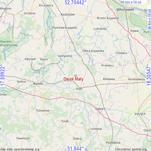 Osiek Mały on map