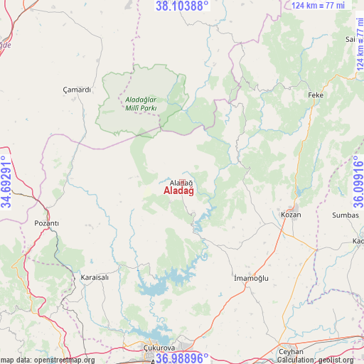 Aladağ on map