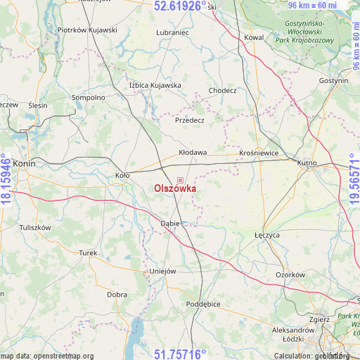 Olszówka on map