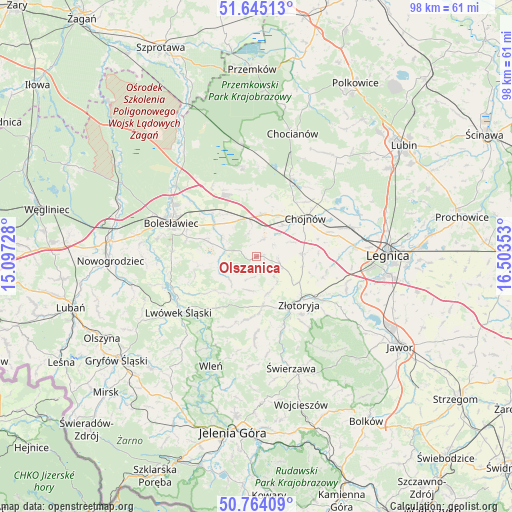 Olszanica on map