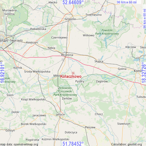 Kołaczkowo on map