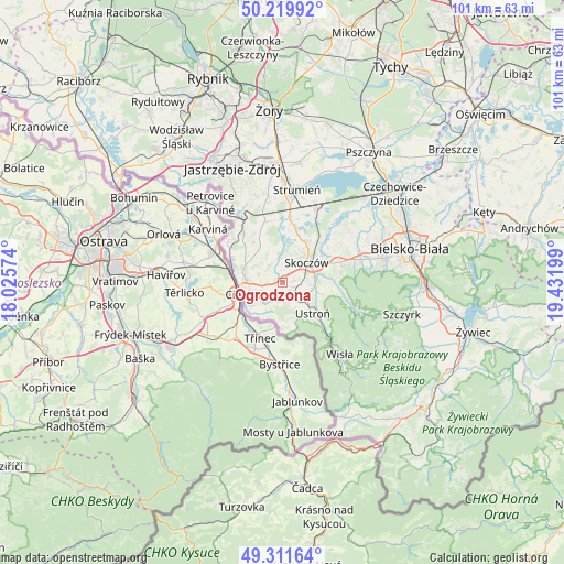 Ogrodzona on map