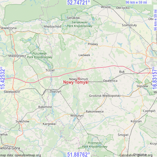 Nowy Tomyśl on map