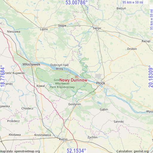 Nowy Duninów on map