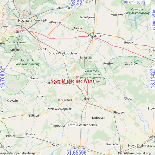 Nowe Miasto nad Wartą on map