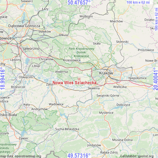 Nowa Wieś Szlachecka on map