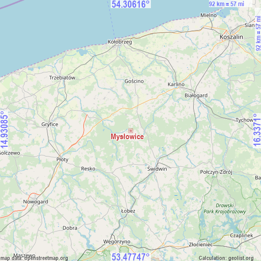 Mysłowice on map