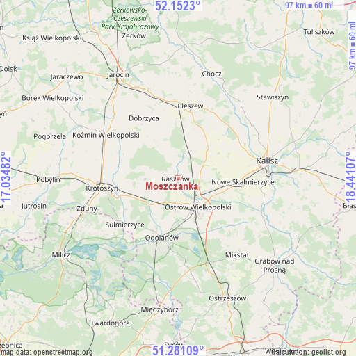 Moszczanka on map