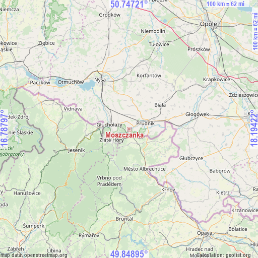 Moszczanka on map