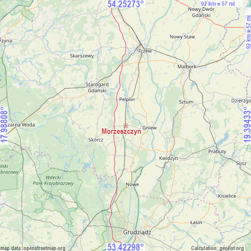 Morzeszczyn on map