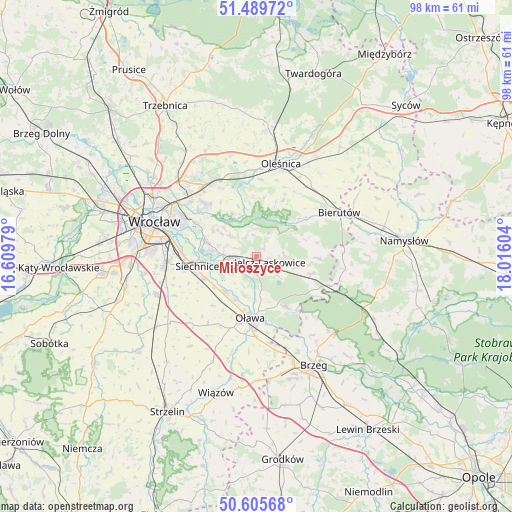 Miłoszyce on map