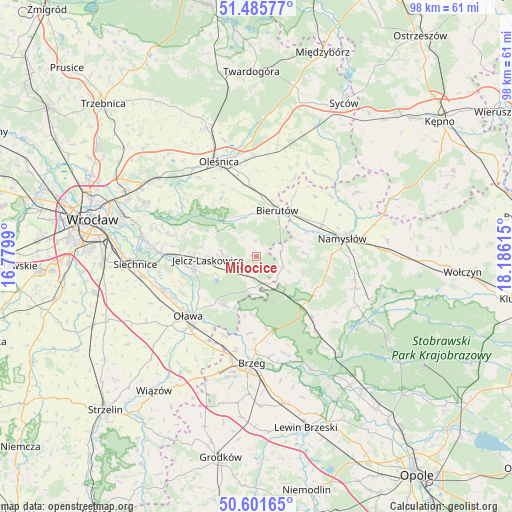 Miłocice on map