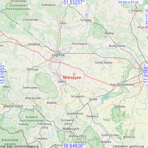 Mierczyce on map