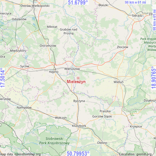 Mieleszyn on map