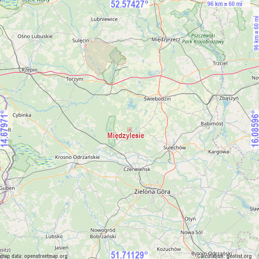 Międzylesie on map