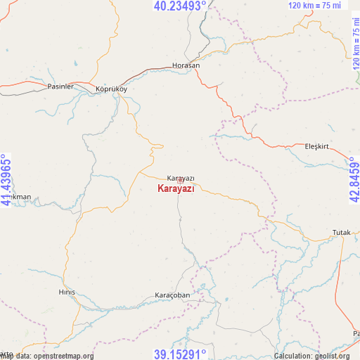 Karayazı on map