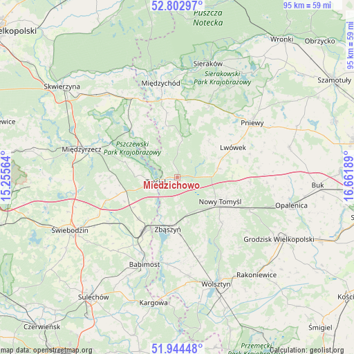 Miedzichowo on map