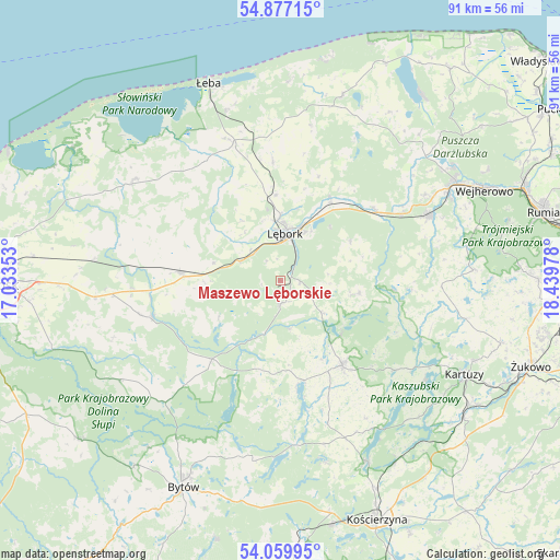 Maszewo Lęborskie on map