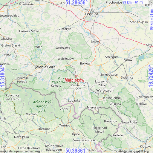 Marciszów on map