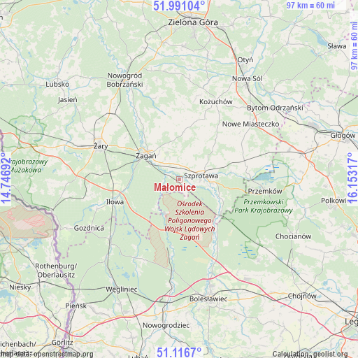 Małomice on map