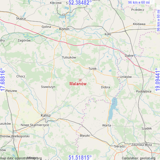 Malanów on map