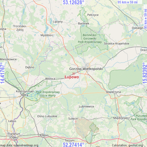 Łupowo on map