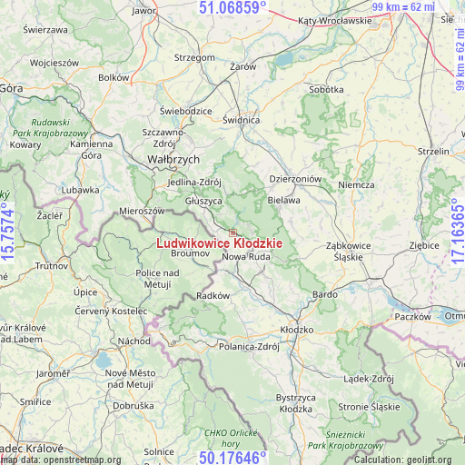 Ludwikowice Kłodzkie on map