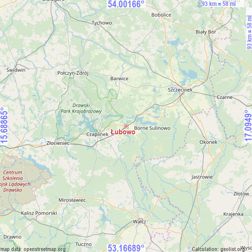 Łubowo on map