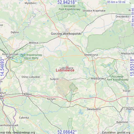 Lubniewice on map