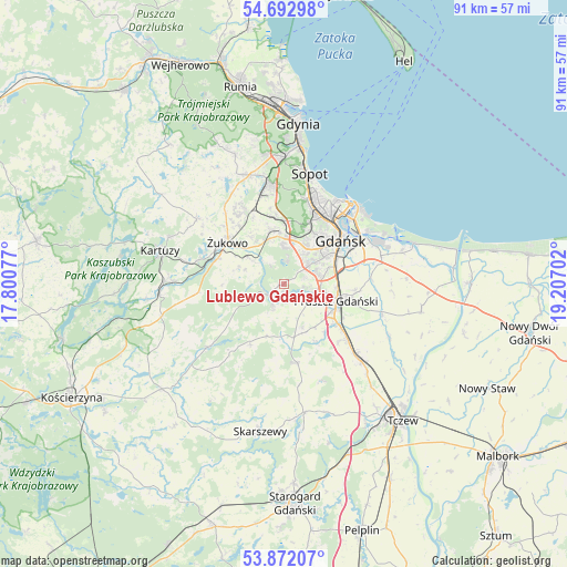 Lublewo Gdańskie on map