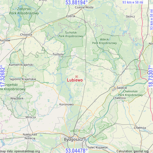 Lubiewo on map