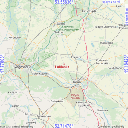Łubianka on map