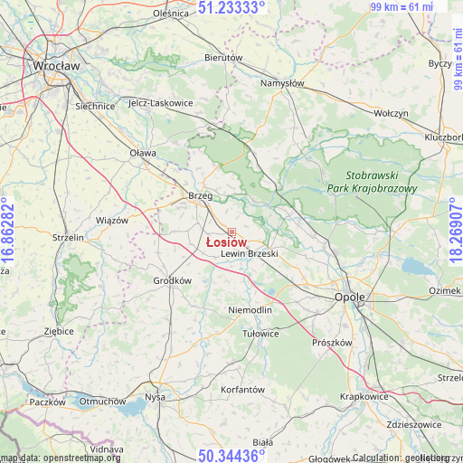 Łosiów on map