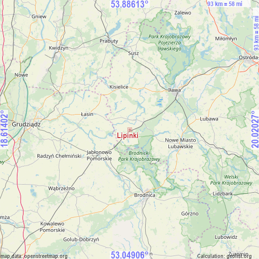 Lipinki on map