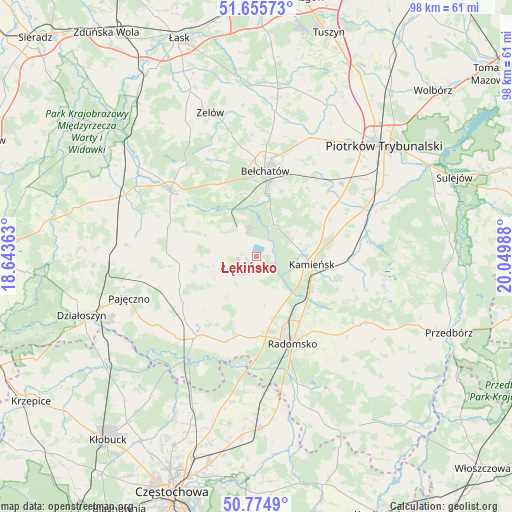 Łękińsko on map