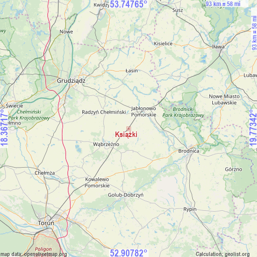 Książki on map