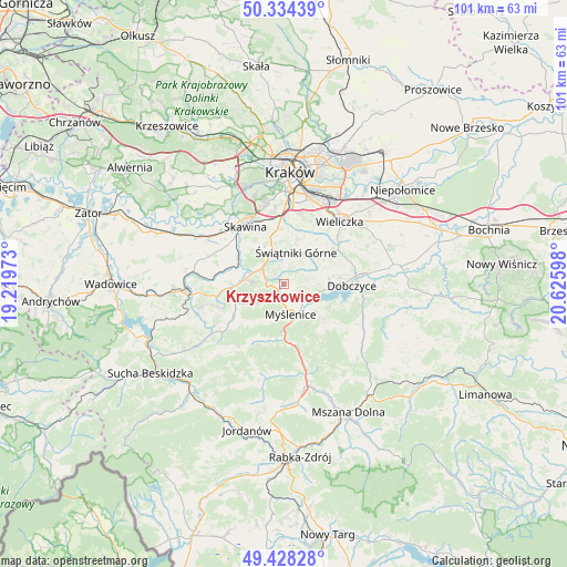 Krzyszkowice on map