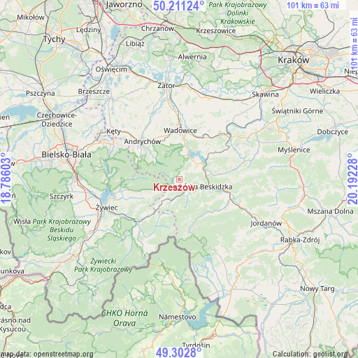 Krzeszów on map