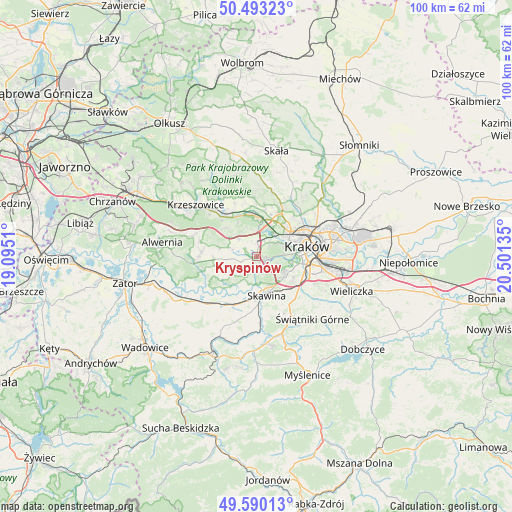 Kryspinów on map