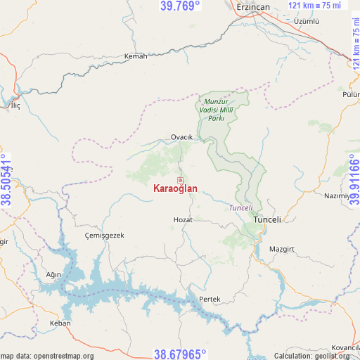 Karaoğlan on map