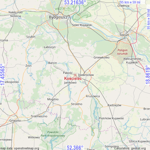 Kościelec on map