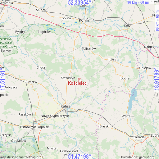 Kościelec on map