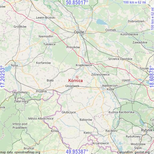 Kórnica on map