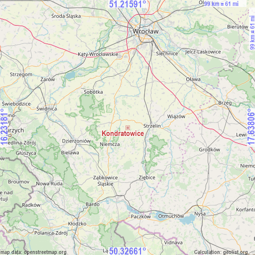 Kondratowice on map