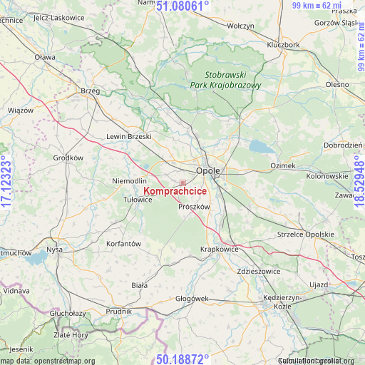 Komprachcice on map