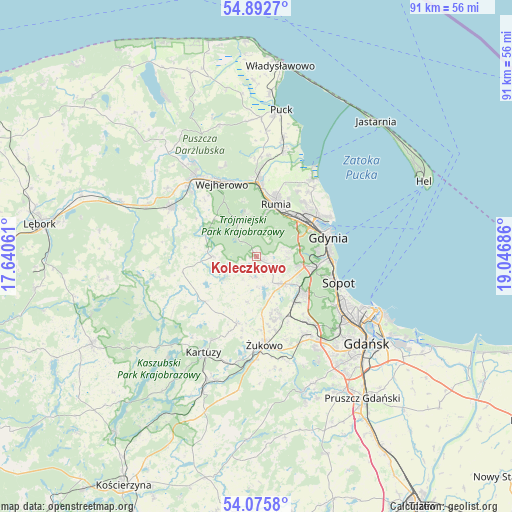 Koleczkowo on map