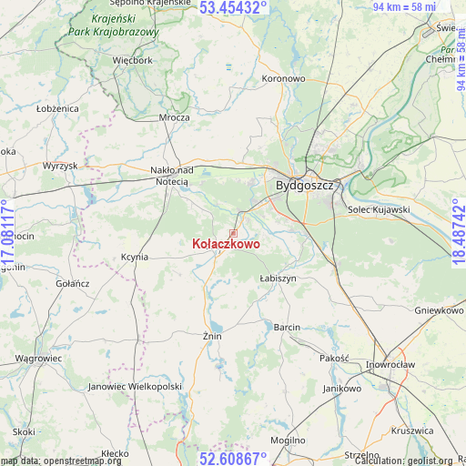 Kołaczkowo on map