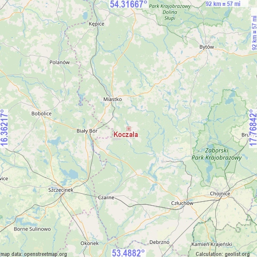 Koczała on map